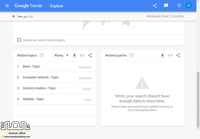 تاپیک های مرتبط با عبارت جستجو شده در گوگل ترندز چیست؟