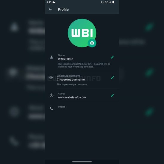 امکان راه اندازی قابلیت یوزر نیم برای واتس اپ