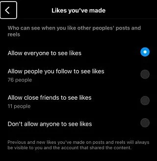  Hide Your Like Activity 